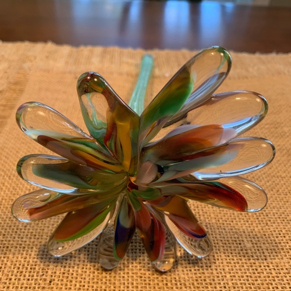 Accents Hand Blown Glass Flower Stem Poshmark